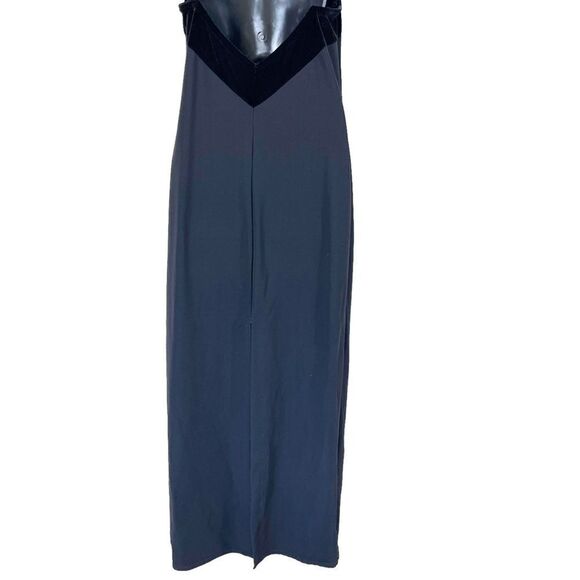 Vintage Gunne Sax 90s Y2K Velvet Panel Slip Maxi Dress - Picture 8 of 12